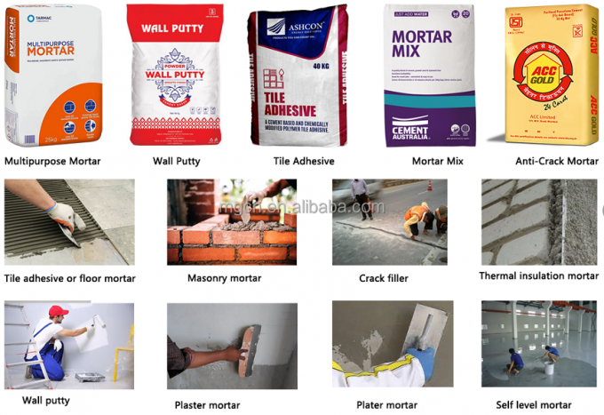 Línea de producción de mortero de polvo seco de alta calidad Pared de arena de masilla Equipo de mezclador de cemento de cerámica de azulejos Adhesivos de fabricación de la máquina 6