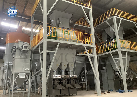 10-50 T / H Línea de producción de mortero de polvo seco Pared de masilla de barniz de barniz de barniz de barniz de barniz mezclador de adhesivos