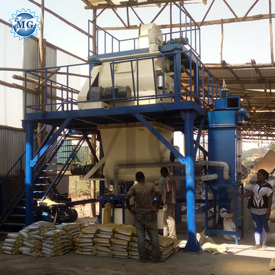 Control PLC planta de mortero de polvo de mezcla seca con eje gemelo mezclador de remos de pared de arena de masilla de cemento de cerámica de azulejos adhesivos de fabricación de la máquina