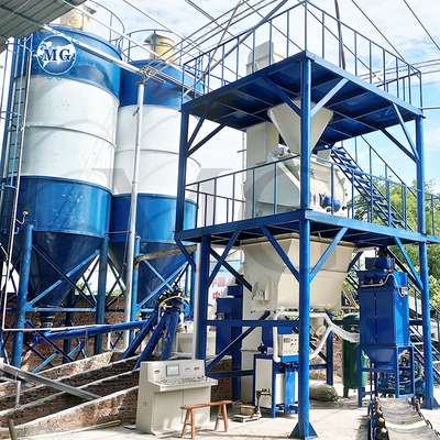 Máquina de mezcla de mortero de polvo tipo torre automática de mezcla seca de arena de masilla de cemento mezclador de baldosas de cementos línea de producción de colada adhesiva