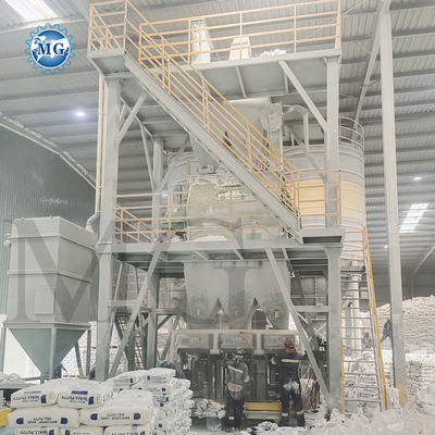 PLC inteligente 10-30 T / H planta de mortero de mezcla seca de polvo pared de arena de masilla mezcladora de cemento de cerámica