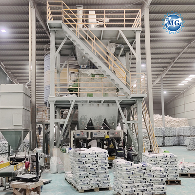 PLC inteligente 10-30 T / H planta de mortero de mezcla seca de polvo pared de arena de masilla mezcladora de cemento de cerámica