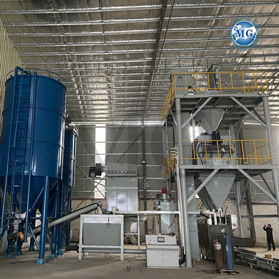 Control de alta eficiencia de PLC de mezcla seca de polvo de mortero de mezcla de la planta de pared de arena de masilla de cemento mezclador de yeso cerámica de azulejos adhesivos máquina de fabricación de pegamento