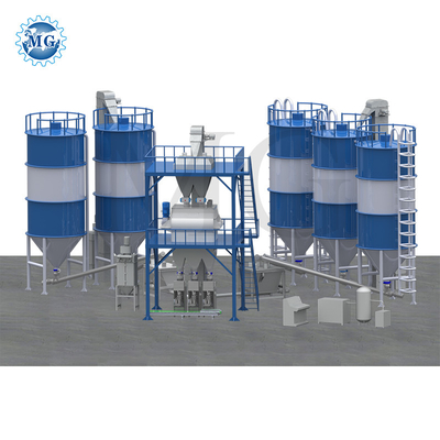 Máquina de mezcla de mortero de polvo tipo torre automática de mezcla seca de arena de masilla de cemento mezclador de baldosas de cementos línea de producción de colada adhesiva