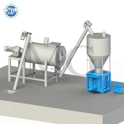 Línea de producción de mortero seco de tipo de válvula sencilla Pared de yeso de yeso de yeso Skim Coat Sand Mixer Cement Tile Adhesive Glue Grout Making Machine
