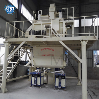 Control PLC Semi automático de mezcla seca de polvo de mortero de mezcla de plantas de pared de arena de masilla de cemento de yeso mezclador de cerámica de azulejos adhesivos de la máquina de fabricación de pegamento