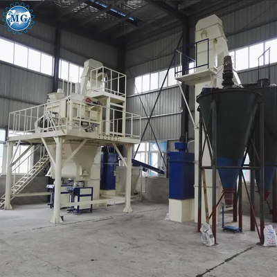 Control PLC Semi automático de mezcla seca de polvo de mortero de mezcla de plantas de pared de arena de masilla de cemento de yeso mezclador de cerámica de azulejos adhesivos de la máquina de fabricación de pegamento