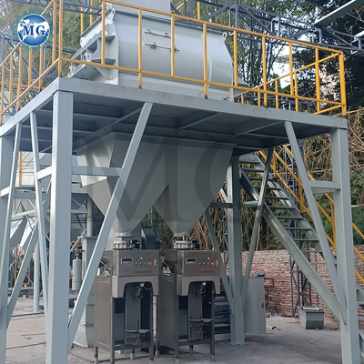 Control PLC Semi automático de mezcla seca de polvo de mortero de mezcla de plantas de pared de arena de masilla de cemento de yeso mezclador de cerámica de azulejos adhesivos de la máquina de fabricación de pegamento