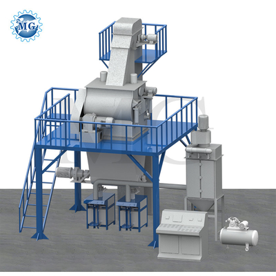 Control PLC Semi automático de mezcla seca de polvo de mortero de mezcla de plantas de pared de arena de masilla de cemento de yeso mezclador de cerámica de azulejos adhesivos de la máquina de fabricación de pegamento