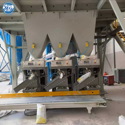 Sistema de control PLC y automatización automática en la línea de producción de adhesivos para baldosas