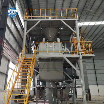 Línea de producción de mortero de polvo de mezcla seca a medida de 10-30tph Voltado Pared de yeso de yeso Skim Coat Mixer Tiles Adhesive adhesivo