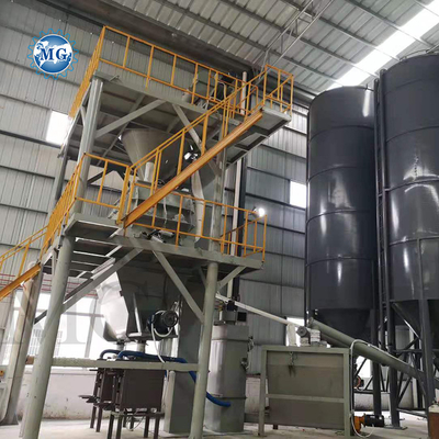 Línea de producción de mortero de polvo de mezcla seca a medida de 10-30tph Voltado Pared de yeso de yeso Skim Coat Mixer Tiles Adhesive adhesivo