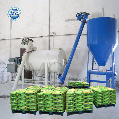 Línea de producción de mortero seco de tipo de válvula sencilla Pared de yeso de yeso de yeso Skim Coat Sand Mixer Cement Tile Adhesive Glue Grout Making Machine