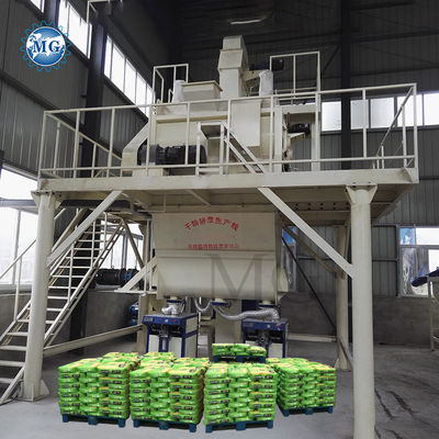 49KW Energía de ahorro de energía planta de mezcla de mortero seco de pared de yeso de yeso limpio capa de arena de cemento mezclador de baldosas adhesivos máquina de hacer colada
