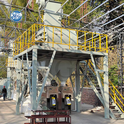 49KW Energía de ahorro de energía planta de mezcla de mortero seco de pared de yeso de yeso limpio capa de arena de cemento mezclador de baldosas adhesivos máquina de hacer colada