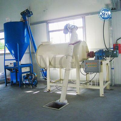1-3 T / lote mezclador de cinta esprial máquina de mezclar de la pared de yeso de yeso Skim Coat de arena de cemento de azulejos adhesivo de la lechada de mortero seco de mezcla de plantas