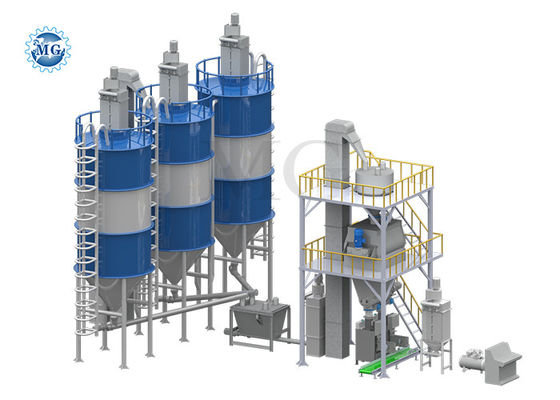 10-50 T / H Línea de producción de mortero de polvo seco Pared de masilla de barniz de barniz de barniz de barniz de barniz mezclador de adhesivos