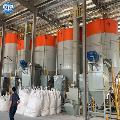 máquina seca del mortero 45kw con la presión gemela 0,4 del mezclador de paleta del eje - 0.6Mpa