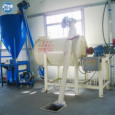 Máquina seca adhesiva de la mezcla del mortero de la teja simple 3T/H simple con el mezclador de la cinta