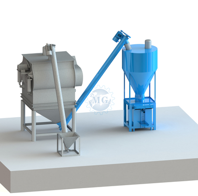 Sistema electrónico de pesaje Mortar de mezcla seca con silos de cemento disponible