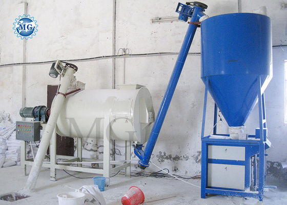20KW Low Power Consumed Dry Mix Mortar Mixing Plant Wall Putty Plaster Skim Coat Ceramic Tile Adhesive Glue Production Line