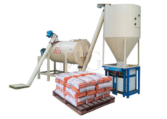 1-8 T / H Pequeña mezcla de mortero seco planta de mezcla de pared de poliestireno de suelo de azulejos adhesivos de colada máquina de fabricación