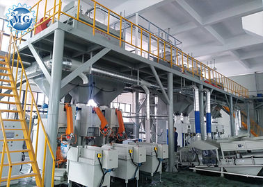 Cadena de producción automática completa del mortero de la mezcla seca 8 - 25T por hora con el sistema de control del PLC