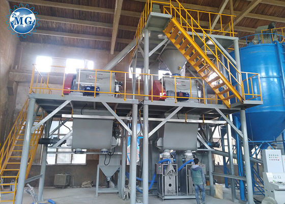 Lechada seca automática llena de la teja de la máquina del mezclador del polvo del mortero de la t/h 10-20 que hace la planta