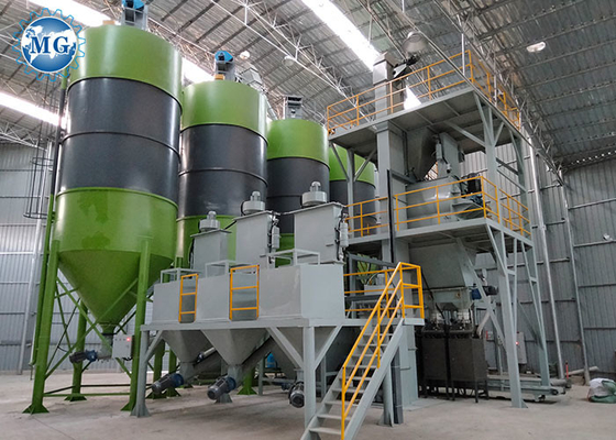 Cadena de producción adhesiva automática del mortero de la baldosa cerámica mezclador gemelo de Agravic de los ejes